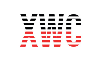 XWC three initial letter iconic line negative space minimal logo design vector template. monogram, abstract, wordmark, business, typography, minimalist, brand, company, flat, modern, unique, simple
