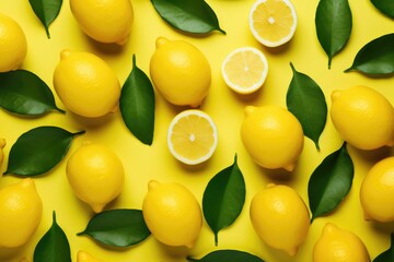 Lemons pattern background.