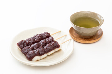 串団子と緑茶