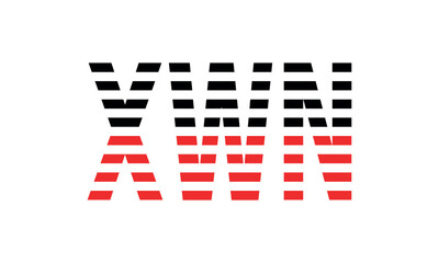 XWN three initial letter iconic line negative space minimal logo design vector template. monogram, abstract, wordmark, business, typography, minimalist, brand, company, flat, modern, unique, simple