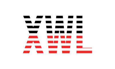 XWL three initial letter iconic line negative space minimal logo design vector template. monogram, abstract, wordmark, business, typography, minimalist, brand, company, flat, modern, unique, simple