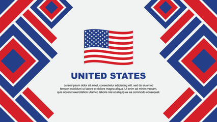 Fototapeta premium United States Flag Abstract Background Design Template. United States Independence Day Banner Wallpaper Vector Illustration. United States