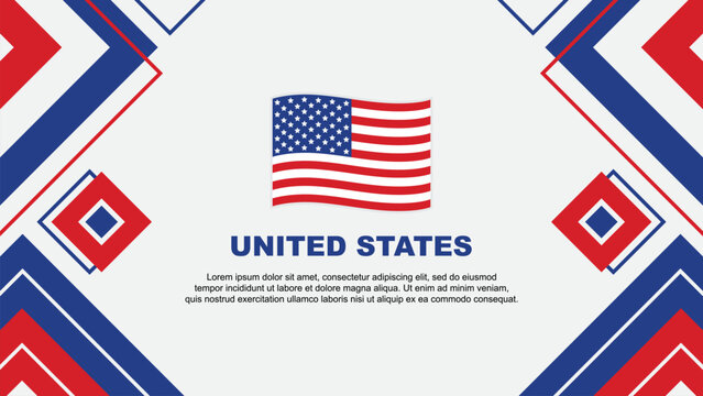 United States Flag Abstract Background Design Template. United States Independence Day Banner Wallpaper Vector Illustration. United States Background