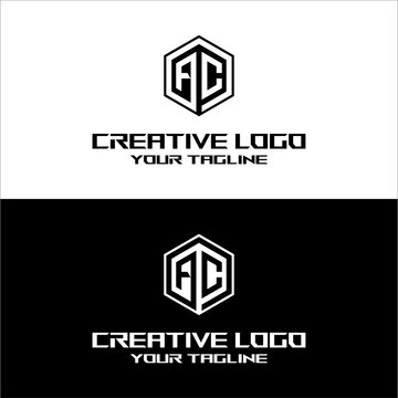 creative letter logo ac desain vektor