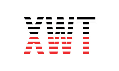 XWT three initial letter iconic line negative space minimal logo design vector template. monogram, abstract, wordmark, business, typography, minimalist, brand, company, flat, modern, unique, simple