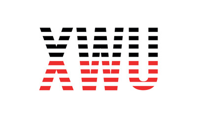 XWU three initial letter iconic line negative space minimal logo design vector template. monogram, abstract, wordmark, business, typography, minimalist, brand, company, flat, modern, unique, simple