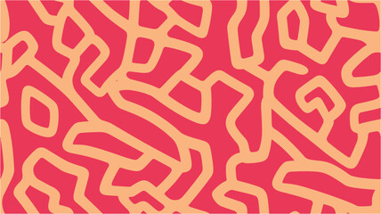 Organic Hippie Style. Vector seamless pattern. Vector background wallpaper. Vector illustration. Trendy boho tile. Abstract Motif with Labyrinth of Tangled Lines.