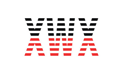 XWX three initial letter iconic line negative space minimal logo design vector template. monogram, abstract, wordmark, business, typography, minimalist, brand, company, flat, modern, unique, simple