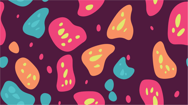 Modern vector graphics, creative doodles. Vector illustration. Artistic background. Abstract seamless pattern. Abstract acrylic colorful painted background.