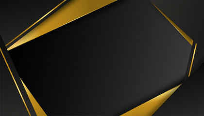 Luxury golden black gradient color with abstract background or poster wallpaper