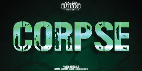 Corpse editable text effect, customizable ghost and creepy 3D font style