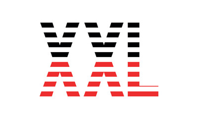 XXL three initial letter iconic line negative space minimal logo design vector template. monogram, abstract, wordmark, business, typography, minimalist, brand, company, flat, modern, unique, simple