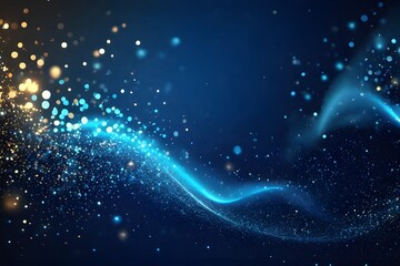 Obraz premium blue glow particle