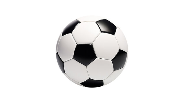 Football ball cut out. Sport ball on transparent background. Classic ball cut out