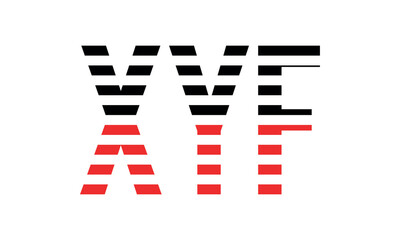 XYF three initial letter iconic line negative space minimal logo design vector template. monogram, abstract, wordmark, business, typography, minimalist, brand, company, flat, modern, unique, simple