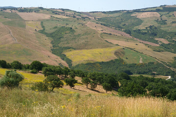 Fototapeta na wymiar Country landscape near Potenza, Basilicata, Italy