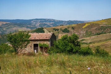 Country landscape near Albano di Lucania, Italy