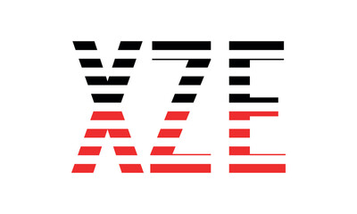 XZE three initial letter iconic line negative space minimal logo design vector template. monogram, abstract, wordmark, business, typography, minimalist, brand, company, flat, modern, unique, simple
