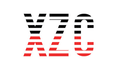 XZC three initial letter iconic line negative space minimal logo design vector template. monogram, abstract, wordmark, business, typography, minimalist, brand, company, flat, modern, unique, simple