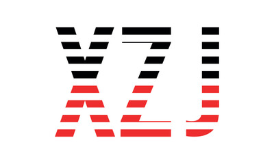 XZJ three initial letter iconic line negative space minimal logo design vector template. monogram, abstract, wordmark, business, typography, minimalist, brand, company, flat, modern, unique, simple