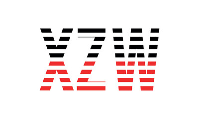 XZW three initial letter iconic line negative space minimal logo design vector template. monogram, abstract, wordmark, business, typography, minimalist, brand, company, flat, modern, unique, simple