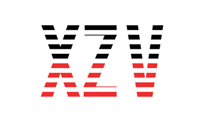 XZV three initial letter iconic line negative space minimal logo design vector template. monogram, abstract, wordmark, business, typography, minimalist, brand, company, flat, modern, unique, simple
