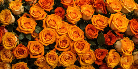 Orange Red Rose Combonation, Wallpaper of Roses With Rose Petals