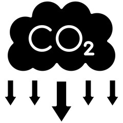 Naklejka premium Carbon Emissions icon vector image. Can be used for Economy.