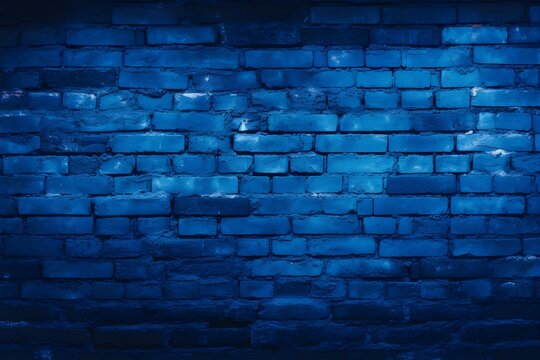 Blue brick wall texture background