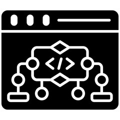 Website Algorithm icon vector image. Can be used for Web Hosting.