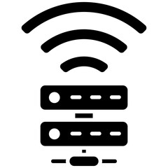 Wifi Server icon vector image. Can be used for Web Hosting.