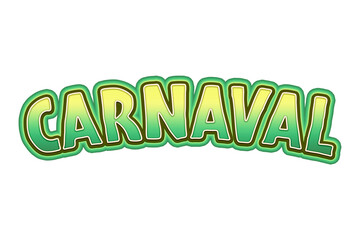 Carnival 3D Render Typography Design for Social Media