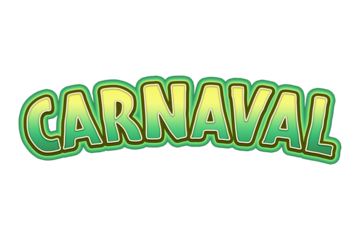 Carnival 3D Render Typography Design for Social Media