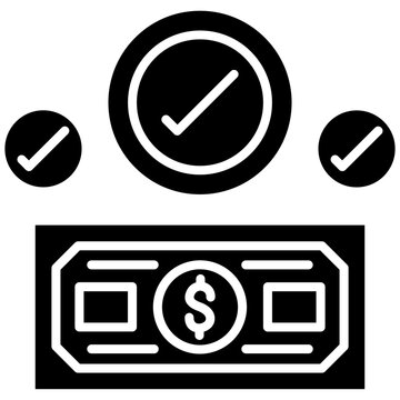 Confirmation icon vector image. Can be used for Online Money Services.