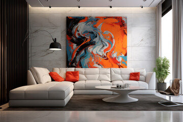 modern bright interiors apartment Living room