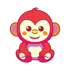 Cute Ape wild animal vector EPS