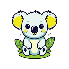 Cute Koala wild animal vector EPS