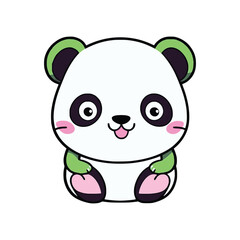 Cute Panda wild animal vector EPS
