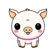 Cute Pig wild animal vector EPS