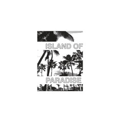 island of paradise palm tree beach summer ocean sea t shirt design poster
