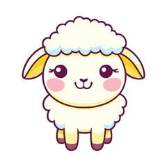 Cute Sheep wild animal vector EPS