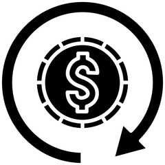 Chargeback icon vector image. Can be used for Fintech.