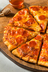 Homemade Spicy Hot Honey Pepperoni Pizza