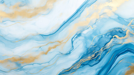 Naklejka premium Swirls of blue marble. Liquid marble texture. Fluid art. abstract waves skin wall luxurious art ideas
