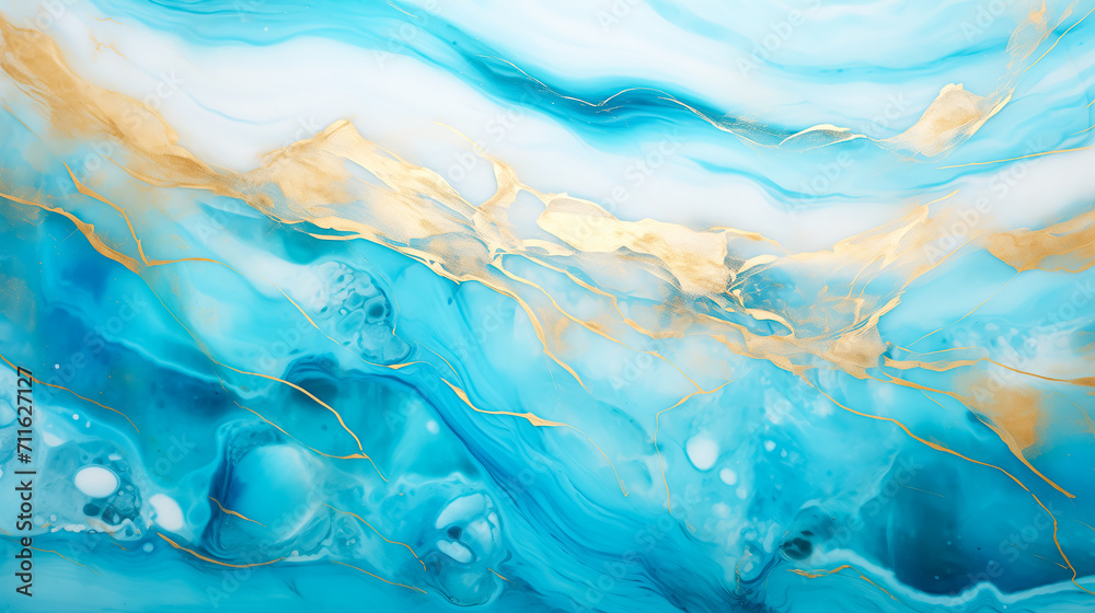 Wall mural swirls of blue marble. liquid marble texture. fluid art. abstract waves skin wall luxurious art idea