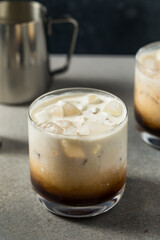 Refreshing Boozy Vodka White Russian Cocktail