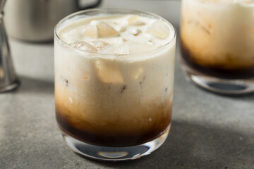 Refreshing Boozy Vodka White Russian Cocktail
