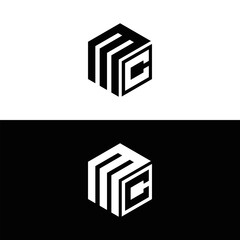 MC logo. M C design. White MC letter. MC, M C letter logo design. Initial letter MC linked circle uppercase monogram logo. M C letter logo vector design. MC letter logo design five style.	
