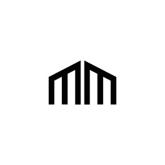 Fototapeta premium MM logo. M M design. White MM letter. MM, M M letter logo design. Initial letter MM linked circle uppercase monogram logo. M M letter logo vector design. MM letter logo design five style. 