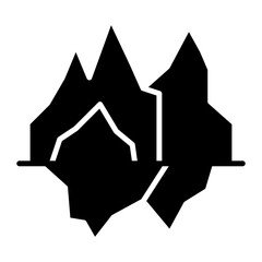 Glacier icon vector image. Can be used for Natural Disaster.